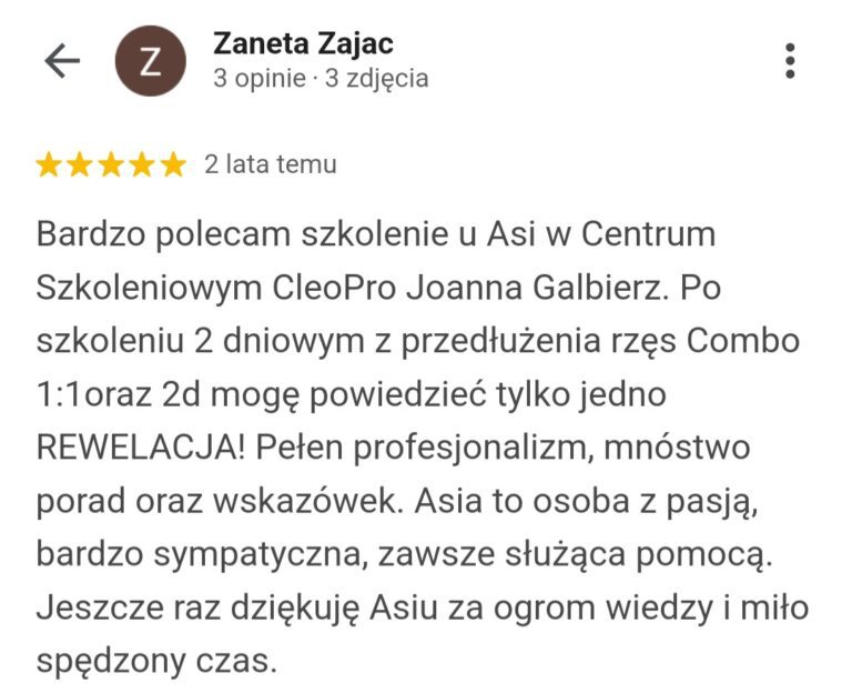 opinie szkolenie joanna galbierz cleo pro